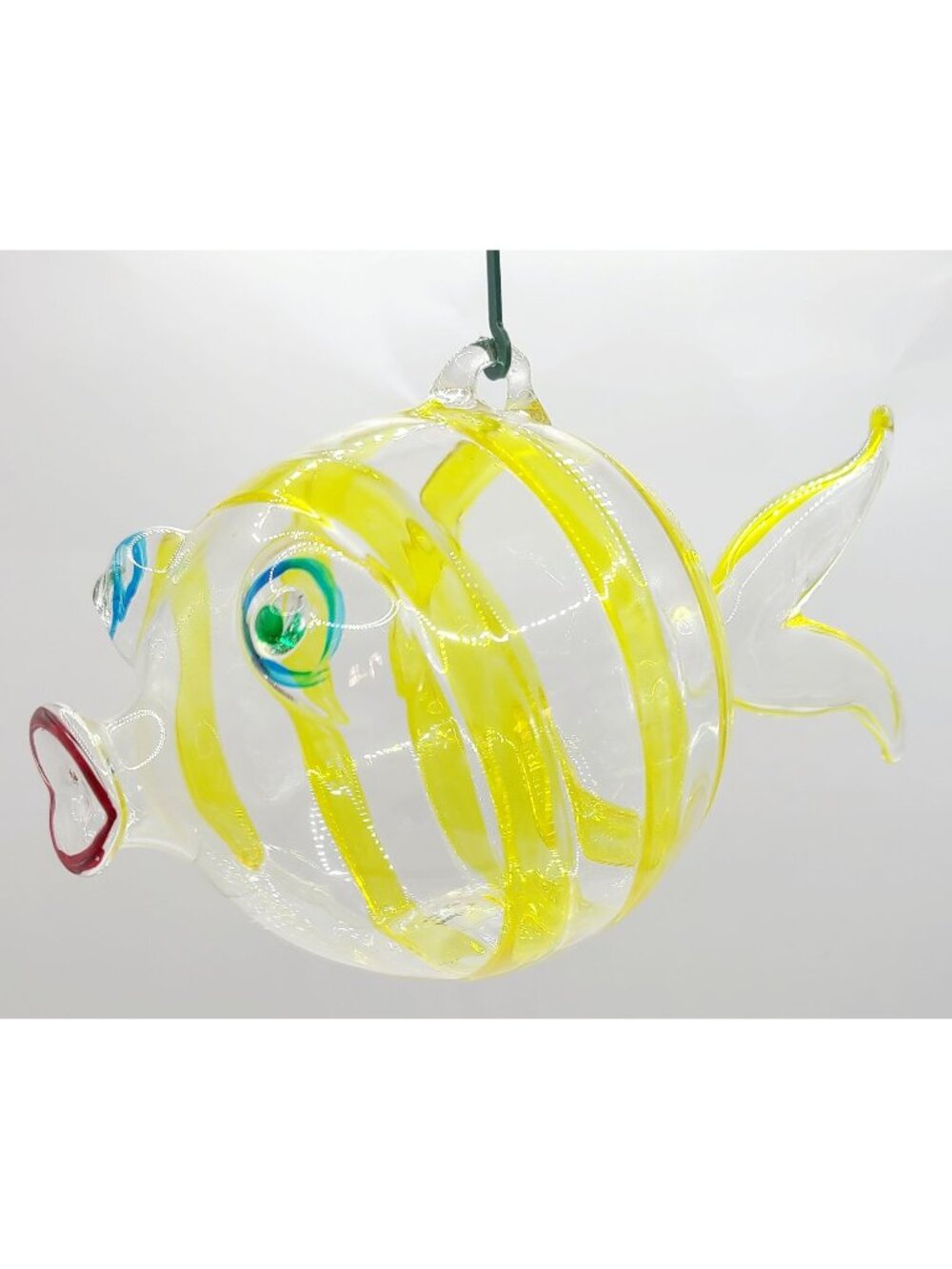 Hand-Blown Glass Puffer Fish Ornament Made in Italy Holiday Christmas Tree